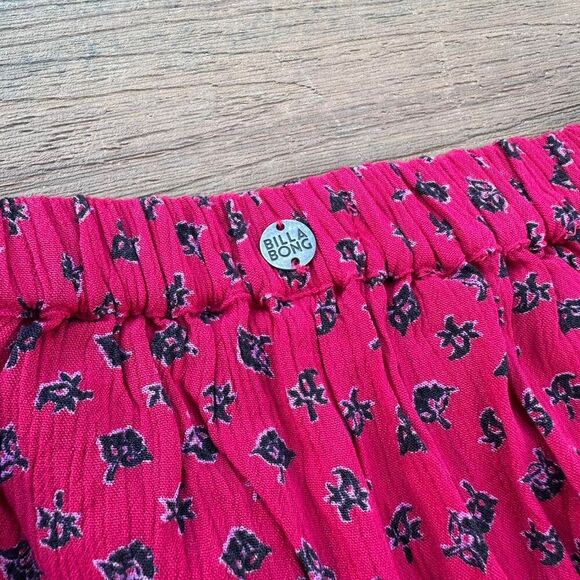 Billabong Pink/Red Floral Wrap Skort | Women’s Size M - Picture 7 of 8